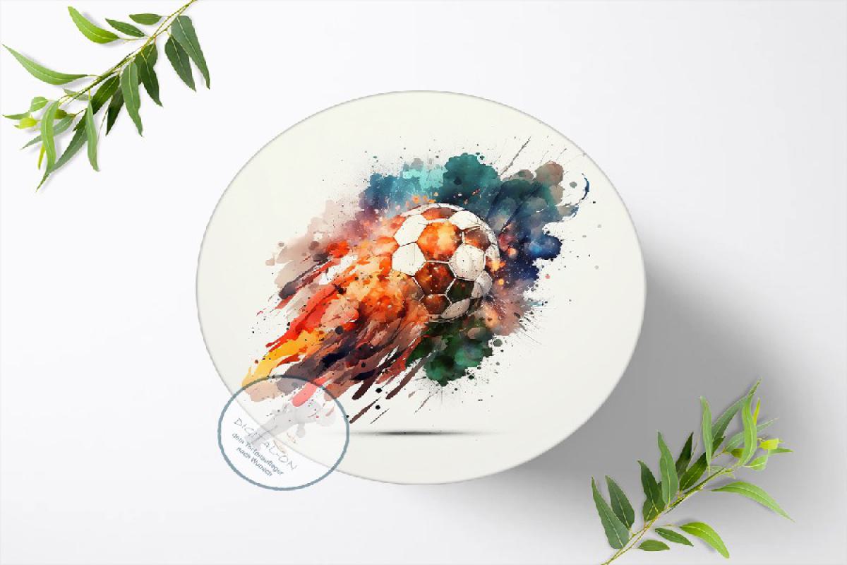 Fußball Tortenaufleger , Ø 20cm, 1302z